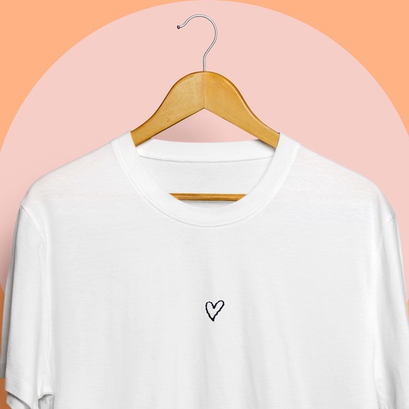 Embroidered “Heart” Handmade Tee - Picture 2 of 7